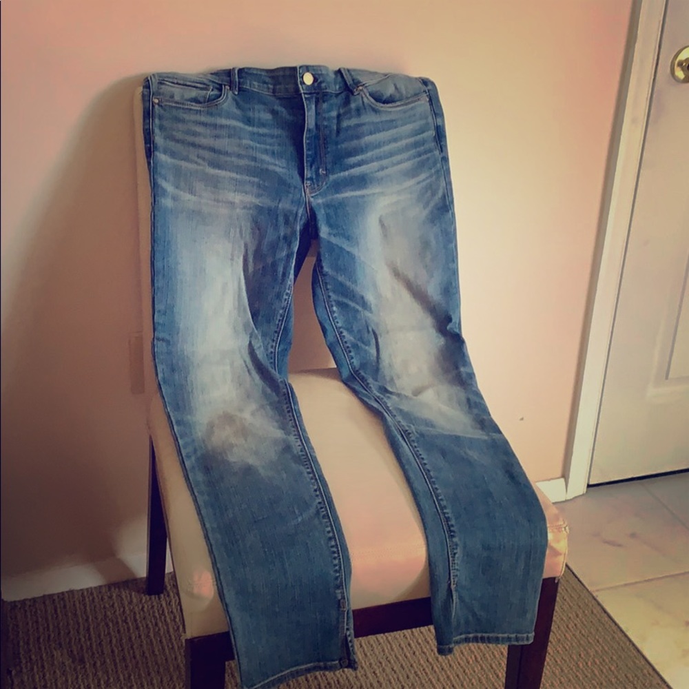 WHBM jeans. Slim fit with long straight legs